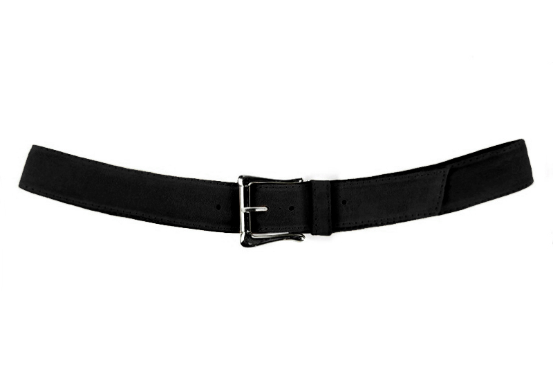 Ceinture femme  noir mat. Personnalisation. Vue de profil - Florence KOOIJMAN