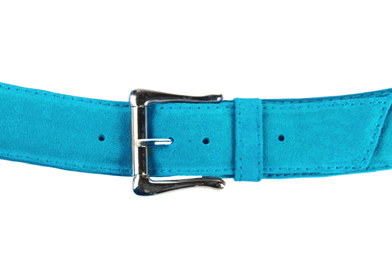 Ceinture femme  bleu turquoise. Personnalisation Vue avant - Florence KOOIJMAN