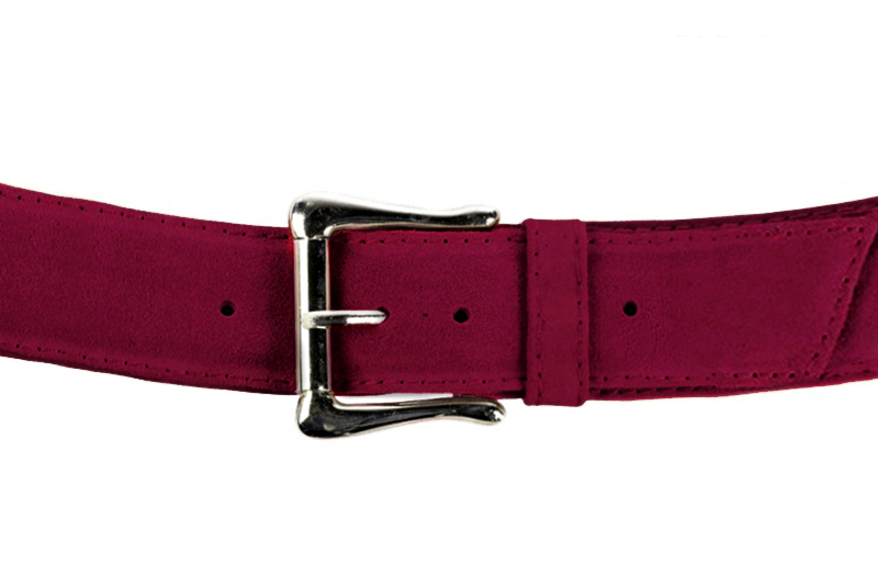 Ceinture femme  rouge bordeaux. Personnalisation Vue avant - Florence KOOIJMAN