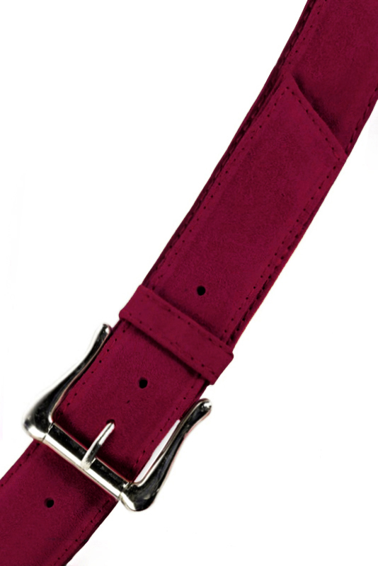 Ceinture femme  rouge bordeaux. Personnalisation. Vue du dessus - Florence KOOIJMAN