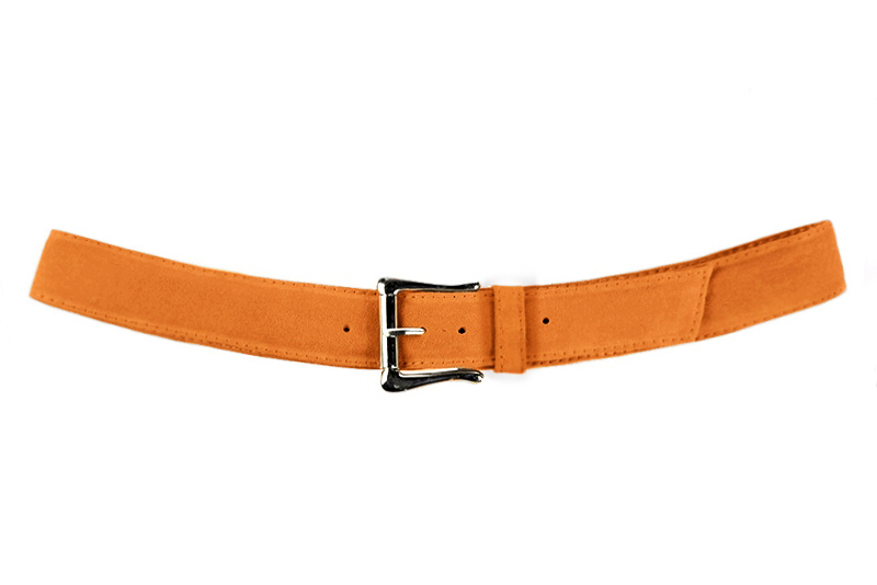 Ceinture femme  orange abricot. Personnalisation. Vue de profil - Florence KOOIJMAN