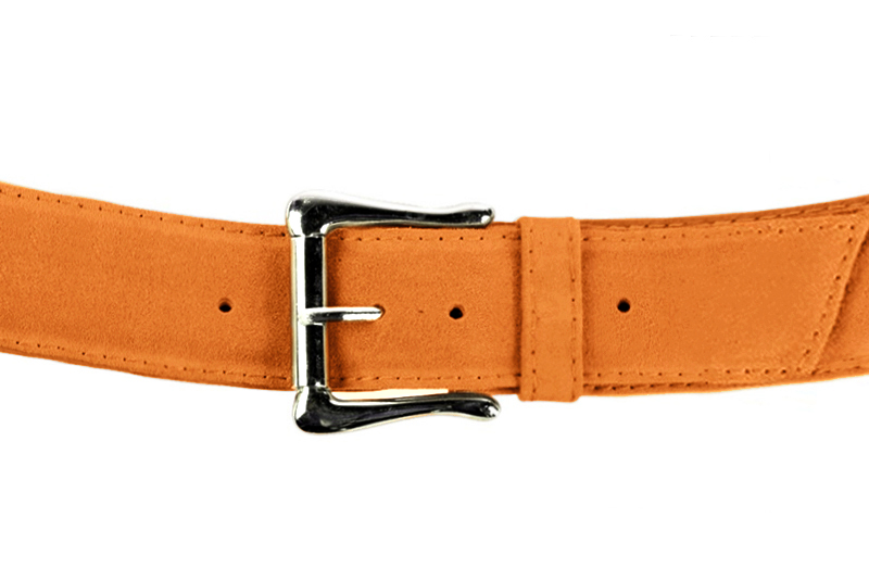 Ceinture femme  orange abricot. Personnalisation Vue avant - Florence KOOIJMAN