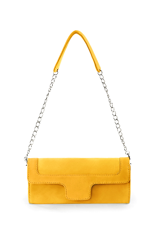 Elégante ceinture femme sur mesure jaune - Vue porté
