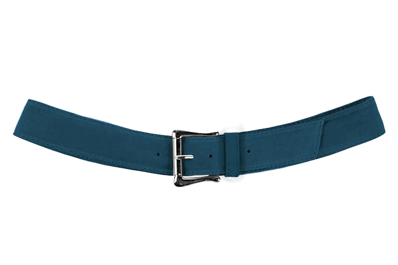 Ceinture femme  bleu canard. Personnalisation. Vue de profil - Florence KOOIJMAN