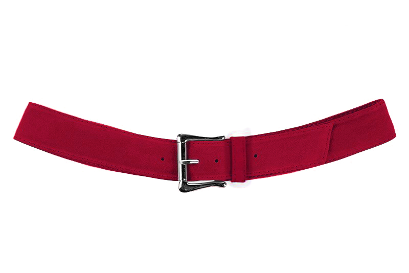 Ceinture femme  rouge carmin. Personnalisation. Vue de profil - Florence KOOIJMAN