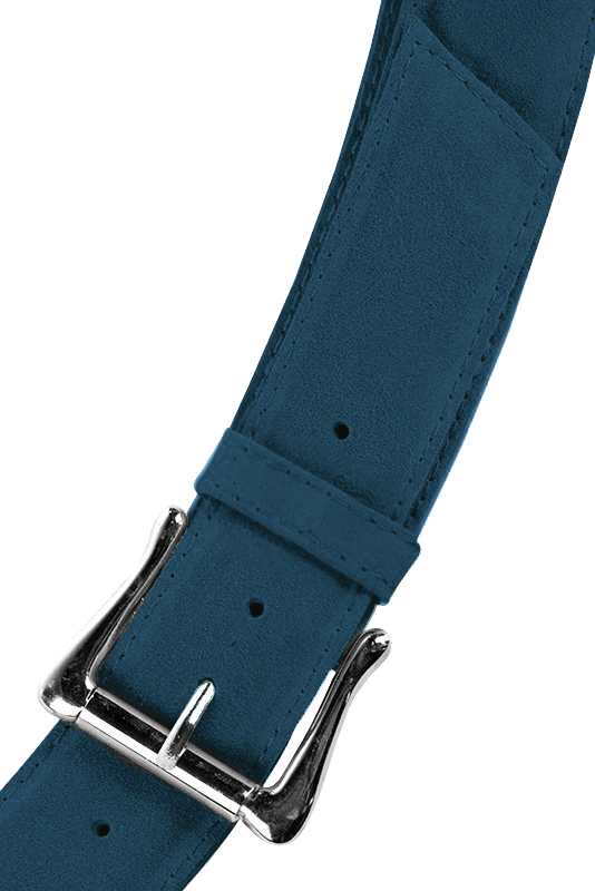 Ceinture femme  bleu canard. Personnalisation. Vue du dessus - Florence KOOIJMAN