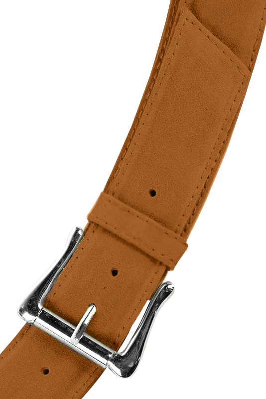 Ceinture femme  beige camel. Personnalisation. Vue du dessus - Florence KOOIJMAN