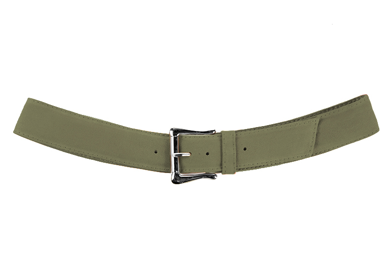 Elégante ceinture femme sur mesure vert kaki - Vue de profil