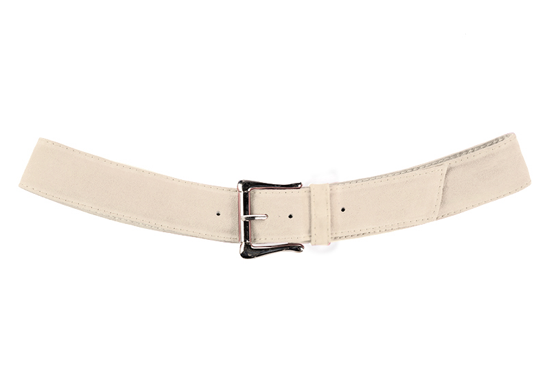 Elégante ceinture femme sur mesure beige vanille - Vue de profil