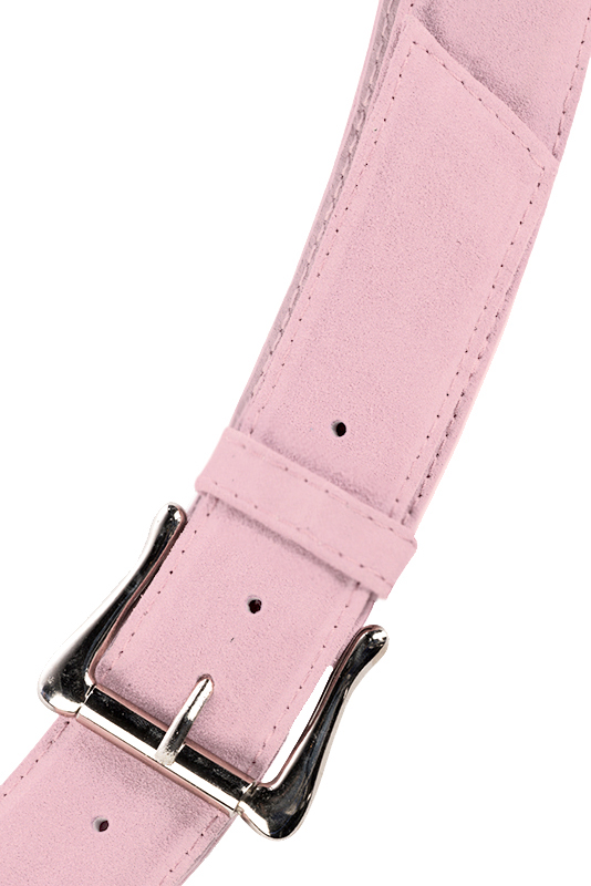 Elégante ceinture femme sur mesure rose pâle - Vue du dessus