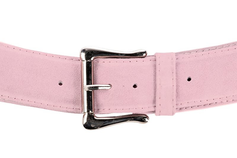 Elégante ceinture femme sur mesure rose pâle - Vue avant