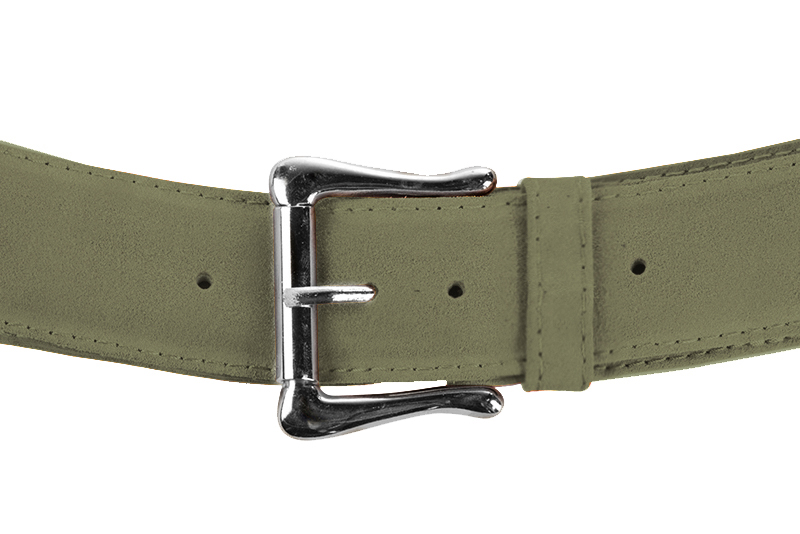 Elégante ceinture femme sur mesure vert kaki - Vue avant