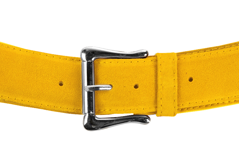 Elégante ceinture femme sur mesure jaune - Vue avant
