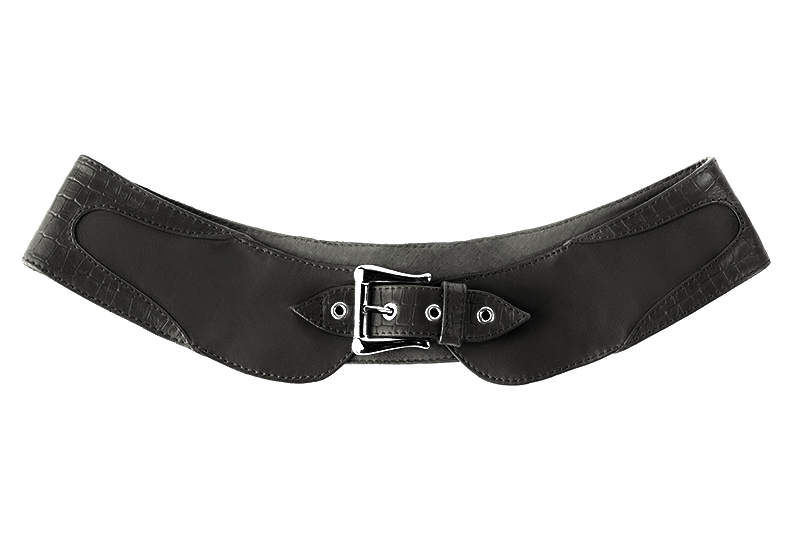 Ceinture femme  gris acier. Personnalisation. Vue de profil - Florence KOOIJMAN