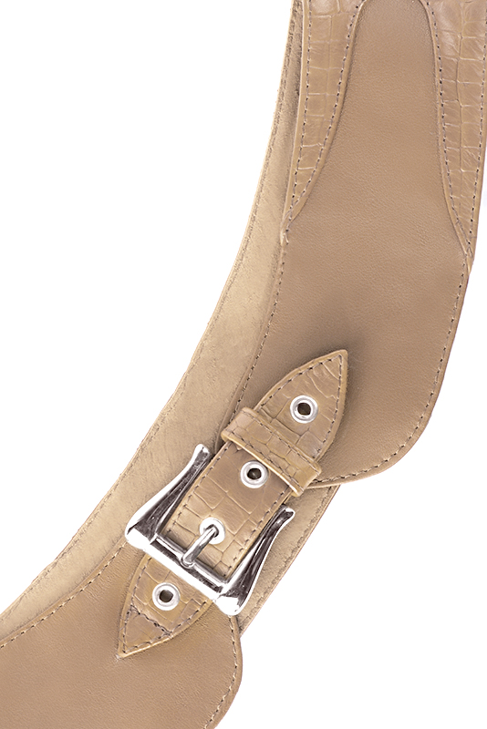 Ceinture femme  beige sahara. Personnalisation. Vue du dessus - Florence KOOIJMAN