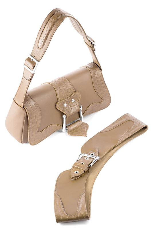 Ceinture femme  beige sahara. Personnalisation. Vue porté - Florence KOOIJMAN