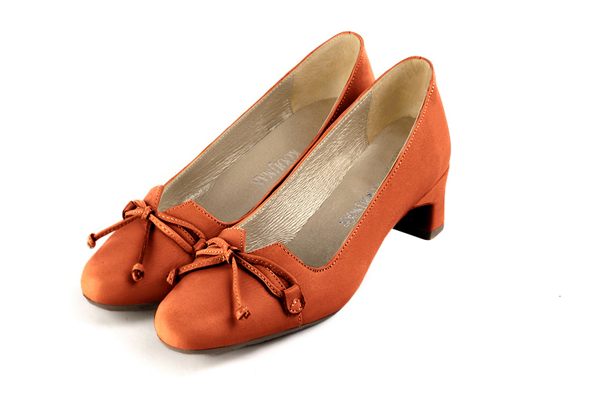 Escarpins habillés orange clémentine - Florence KOOIJMAN