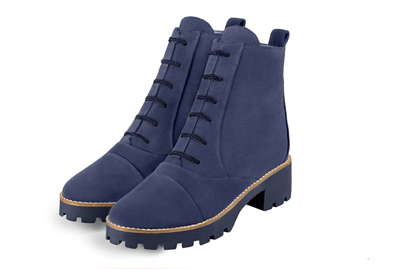 Bottines habillées bleu indigo pour femme - Florence KOOIJMAN