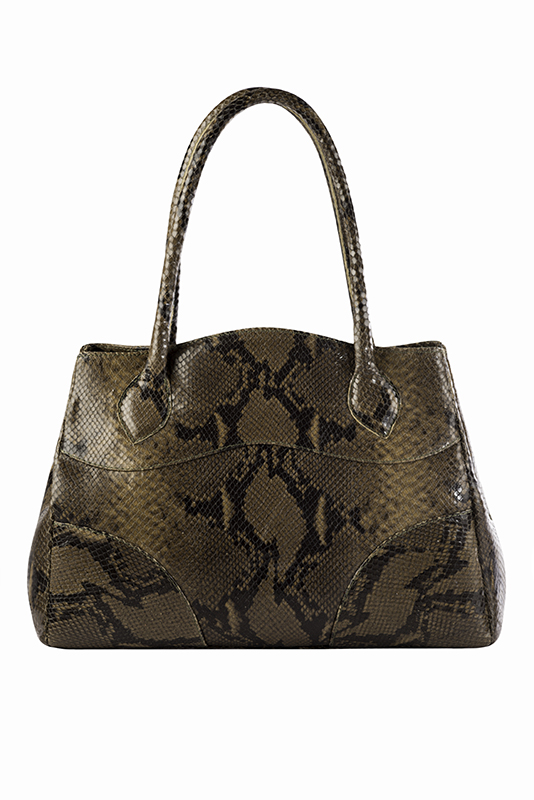 Sac à main vert kaki haut de gamme. Personnalisation. Vue du dessus - Florence KOOIJMAN
