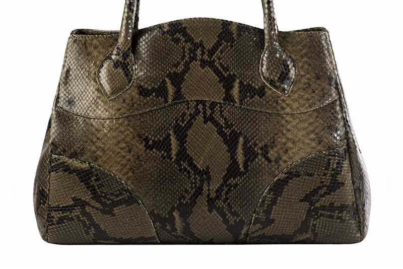 Sac à main vert kaki haut de gamme. Personnalisation. Vue de profil - Florence KOOIJMAN