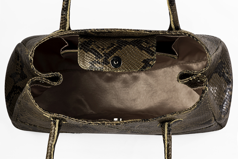 Sac à main vert kaki haut de gamme. Personnalisation. Vue arrière - Florence KOOIJMAN