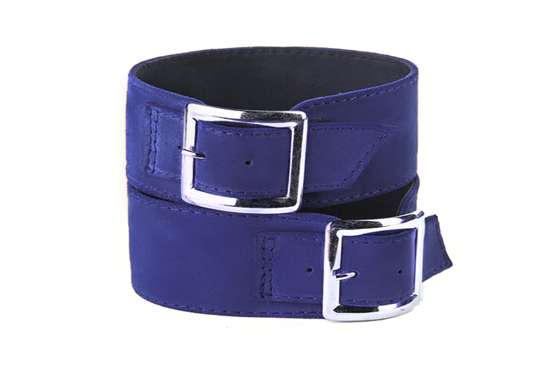 Accesoires pour bottes et cuissardes : Bracelets à porter sur des bottes ou des cuissardes en haut du mollet couleur violet outremer - Florence KOOIJMAN
