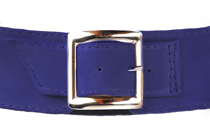 Bracelets pour bottes et cuissardes : A porter sur des bottes ou cuissardes en haut des mollets | couleur violet outremer. Vue arrière - Florence KOOIJMAN