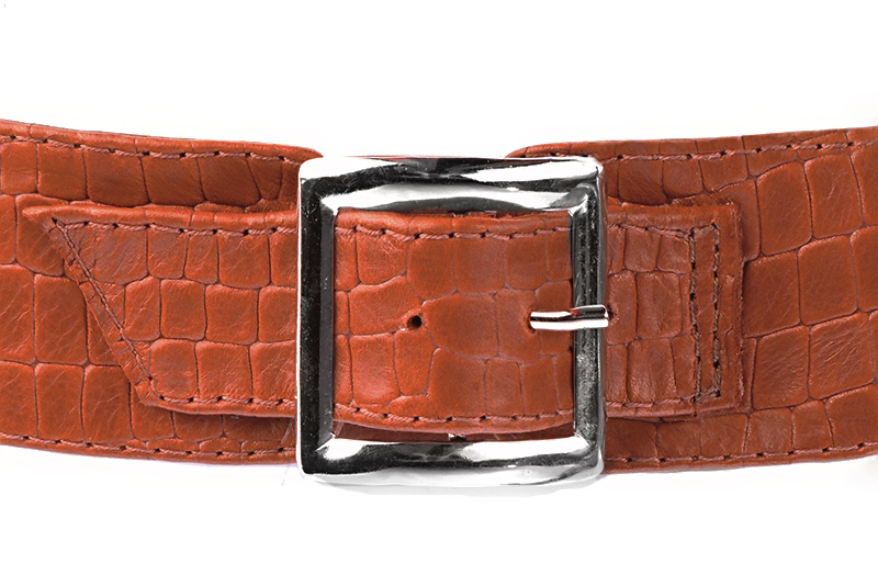 Bracelets pour bottes et cuissardes : A porter sur des bottes ou cuissardes en haut des mollets | couleur orange corail. Vue arrière - Florence KOOIJMAN