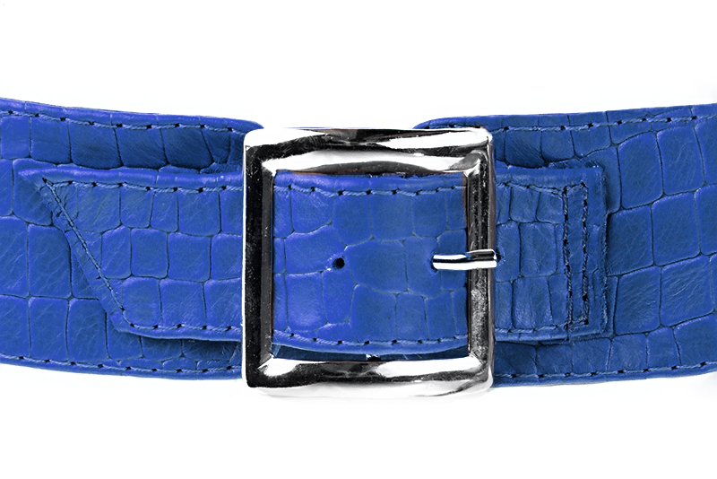 Bracelets pour bottes et cuissardes : A porter sur des bottes ou cuissardes en haut des mollets | couleur bleu électrique. Vue arrière - Florence KOOIJMAN