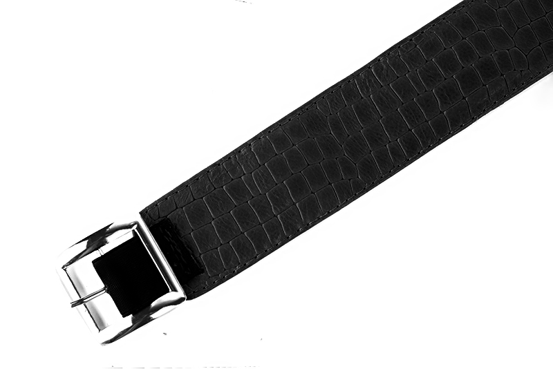 Bracelets pour bottes et cuissardes : A porter sur des bottes ou cuissardes en haut des mollets | couleur noir satiné. Vue de profil - Florence KOOIJMAN
