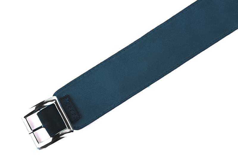 Bracelets pour bottes et cuissardes : A porter sur des bottes ou cuissardes en haut des mollets | couleur bleu canard. Vue de profil - Florence KOOIJMAN