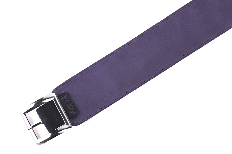 Bracelets pour bottes et cuissardes : A porter sur des bottes ou cuissardes en haut des mollets | couleur violet lavande. Vue de profil - Florence KOOIJMAN