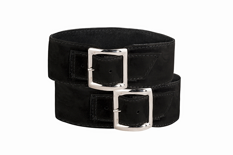 Bracelets pour bottes et cuissardes : A porter sur des bottes ou cuissardes en haut des mollets | couleur noir mat Vue avant - Florence KOOIJMAN
