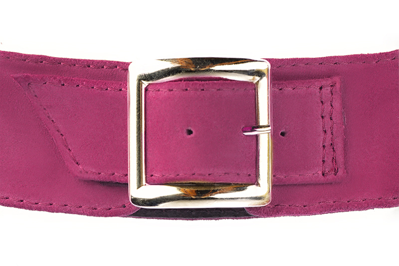 Bracelets pour bottes et cuissardes : A porter sur des bottes ou cuissardes en haut des mollets | couleur rose fuchsia. Vue arrière - Florence KOOIJMAN
