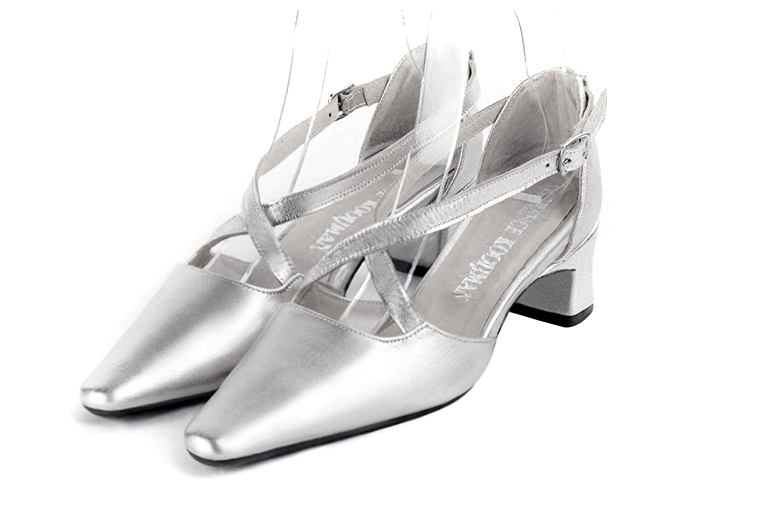 Chaussures habillées argent platine pour femme - Florence KOOIJMAN