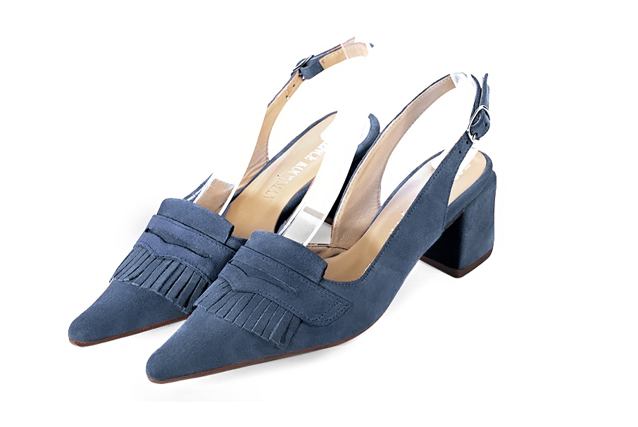 Chaussures habillées bleu denim pour femme - Florence KOOIJMAN
