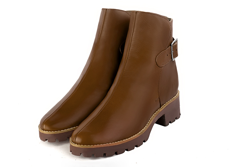 Bottines habillées marron caramel pour femme - Florence KOOIJMAN