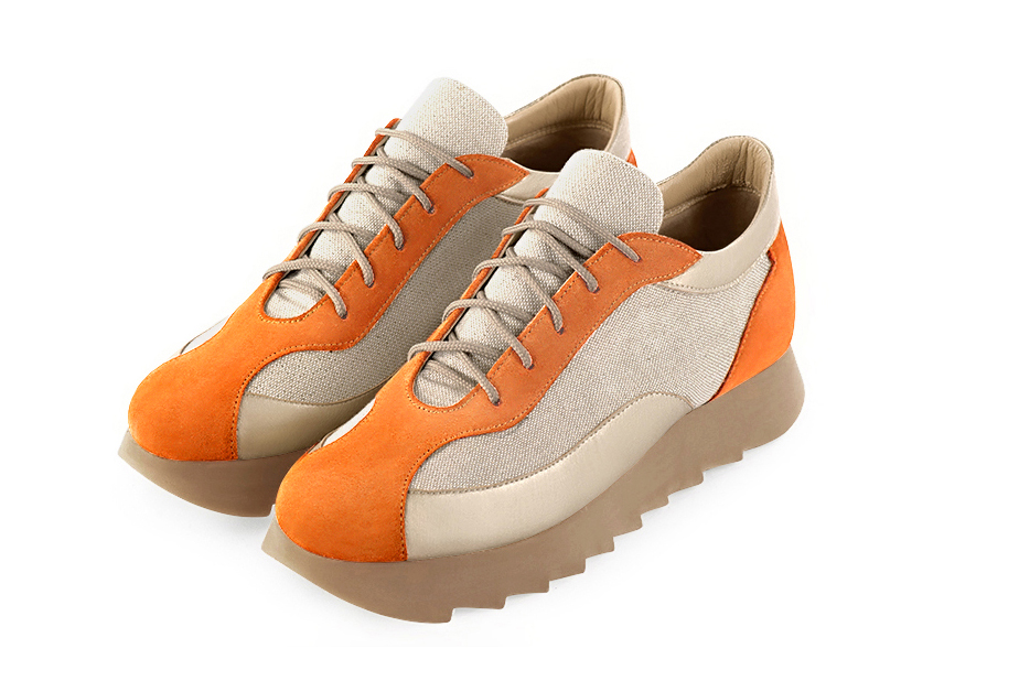 Baskets Running Femme Imprimé Citrouille Halloween - Tendance Baggy, Semelle Antidérapante | Pour Loisirs, Sorties Décontractées