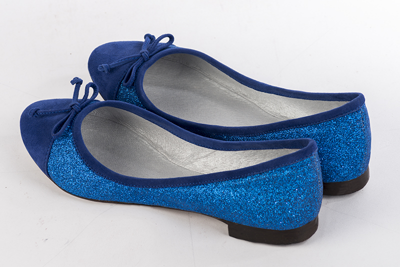 Chaussure femme plate : Ballerine sans talon haut de gamme couleur bleu électrique. Choix des talons - Florence KOOIJMAN