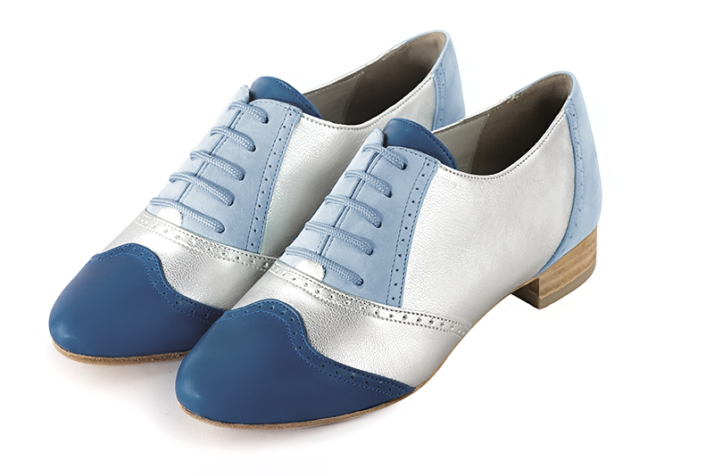 Chaussures à lacets habillées argent platine pour femme - Florence KOOIJMAN