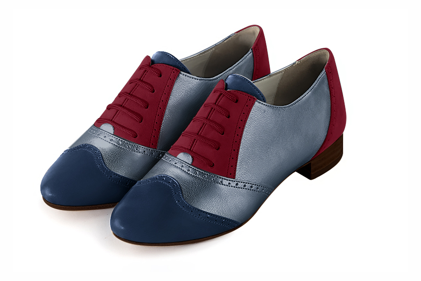 Chaussures à lacets habillées bleu denim pour femme - Florence KOOIJMAN