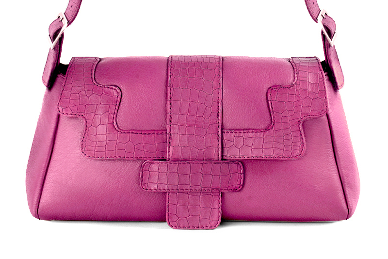 Luxueux sac à main rose fuchsia - Vue de profil