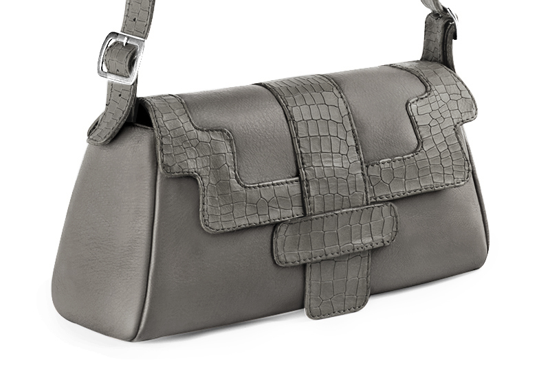 Luxueux sac à main gris cendre - Vue avant