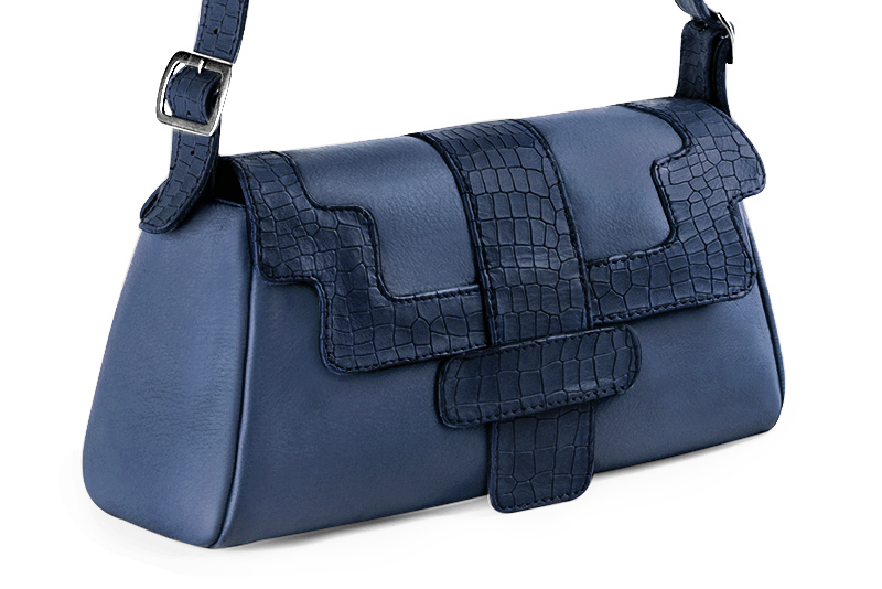 Luxueux sac à main bleu denim - Vue avant