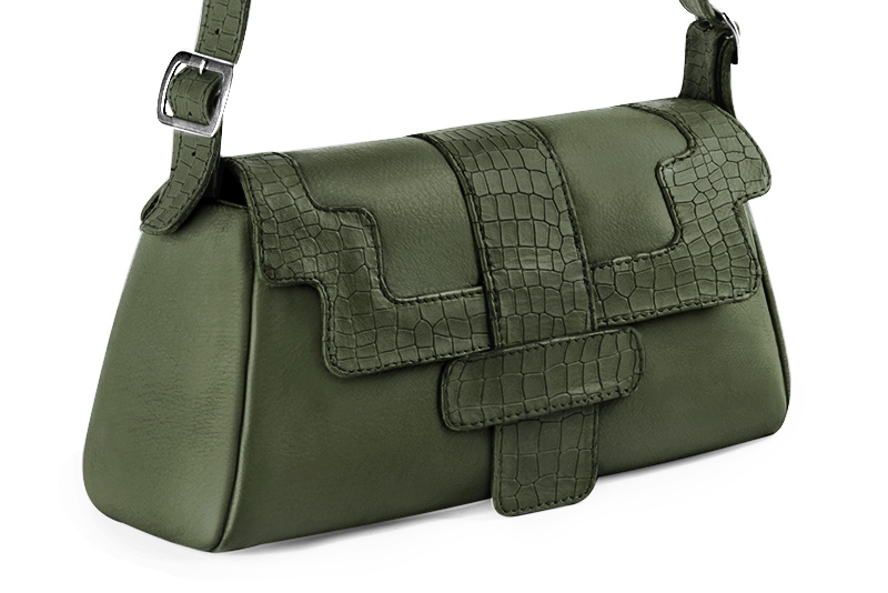 Luxueux sac à main vert bouteille - Vue avant