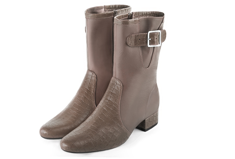 Bottines habillées beige mastic pour femme - Florence KOOIJMAN