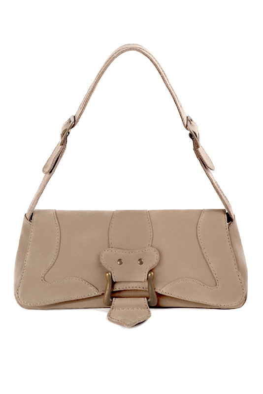 Sac à main  beige sahara haut de gamme. Personnalisation. Vue du dessus - Florence KOOIJMAN