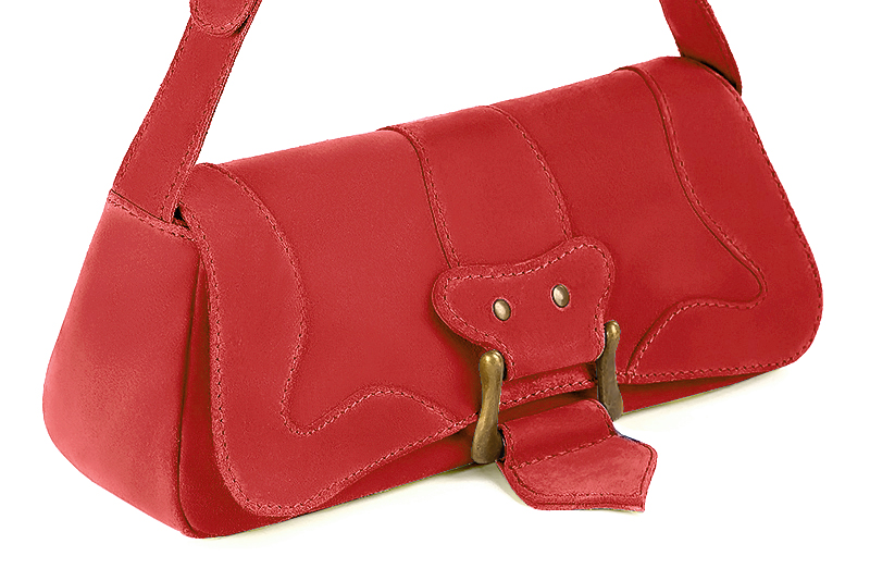 Luxueux petit sac à main rouge coquelicot - Vue avant