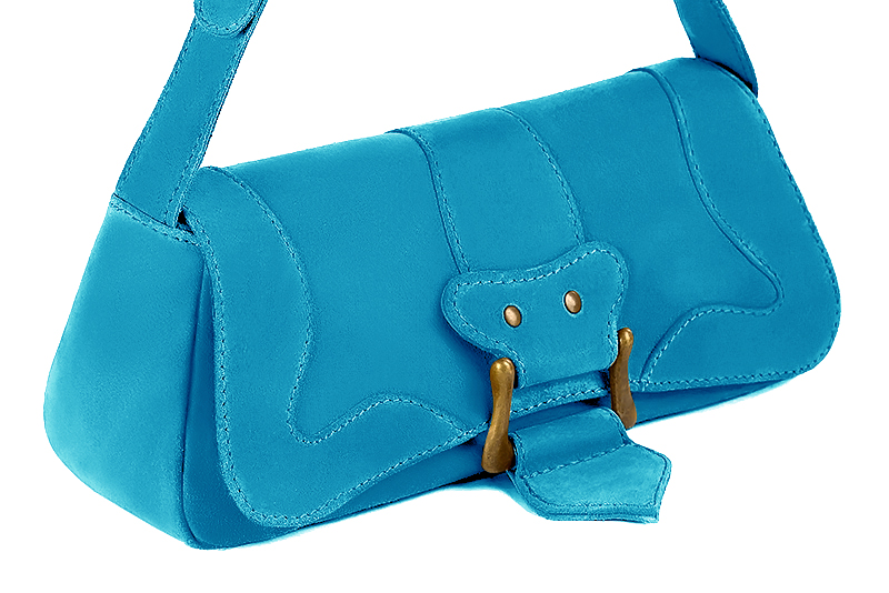 Luxueux petit sac à main bleu turquoise - Vue avant