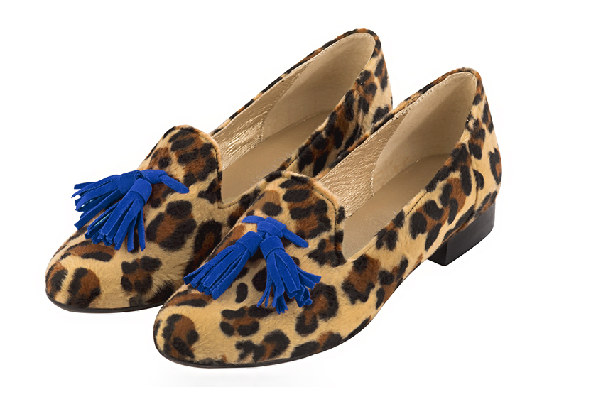 Mocassins habillés bleu électrique pour femme - Florence KOOIJMAN